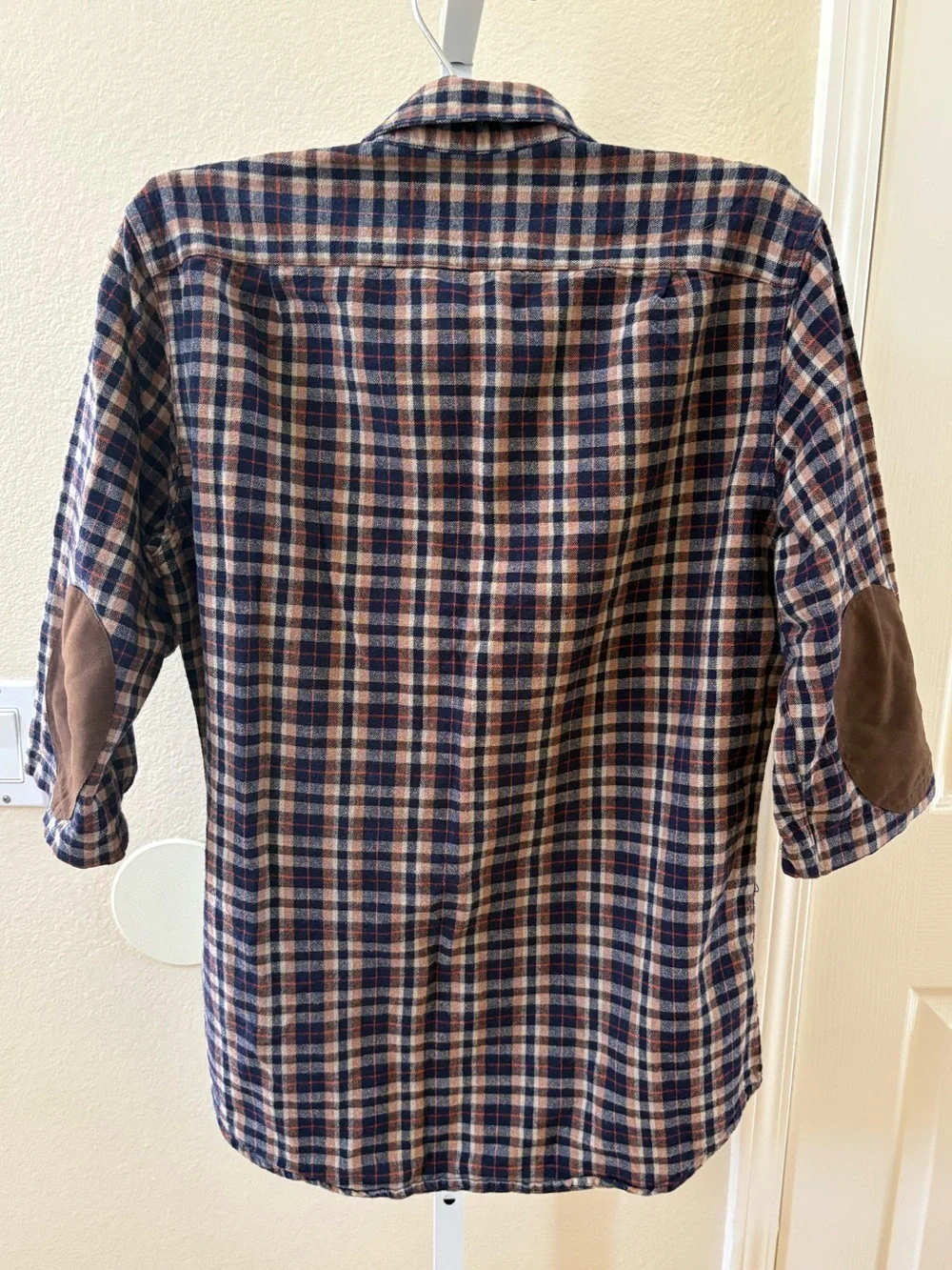 J. Crew Plaid Rugged Button-down Shirt with Elbow Patches - Size XS